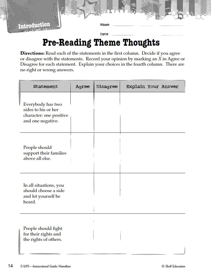 Hamilton: An American Musical An Instructional Guide for Literature Novel Study Guide for 6th12th Grade Literature with Clo,Used