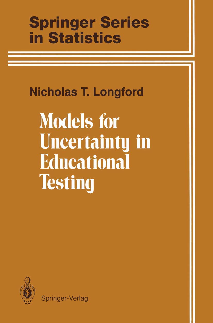 Models for Uncertainty in Educational Testing (Springer Series in Statistics),Used