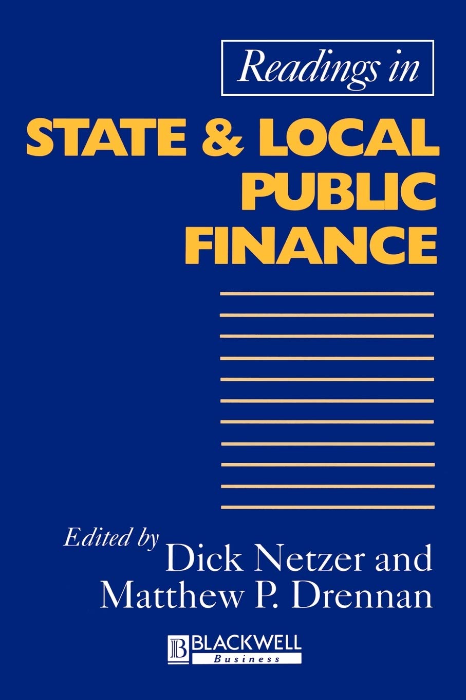 Readings In State And Local Public Finance,Used
