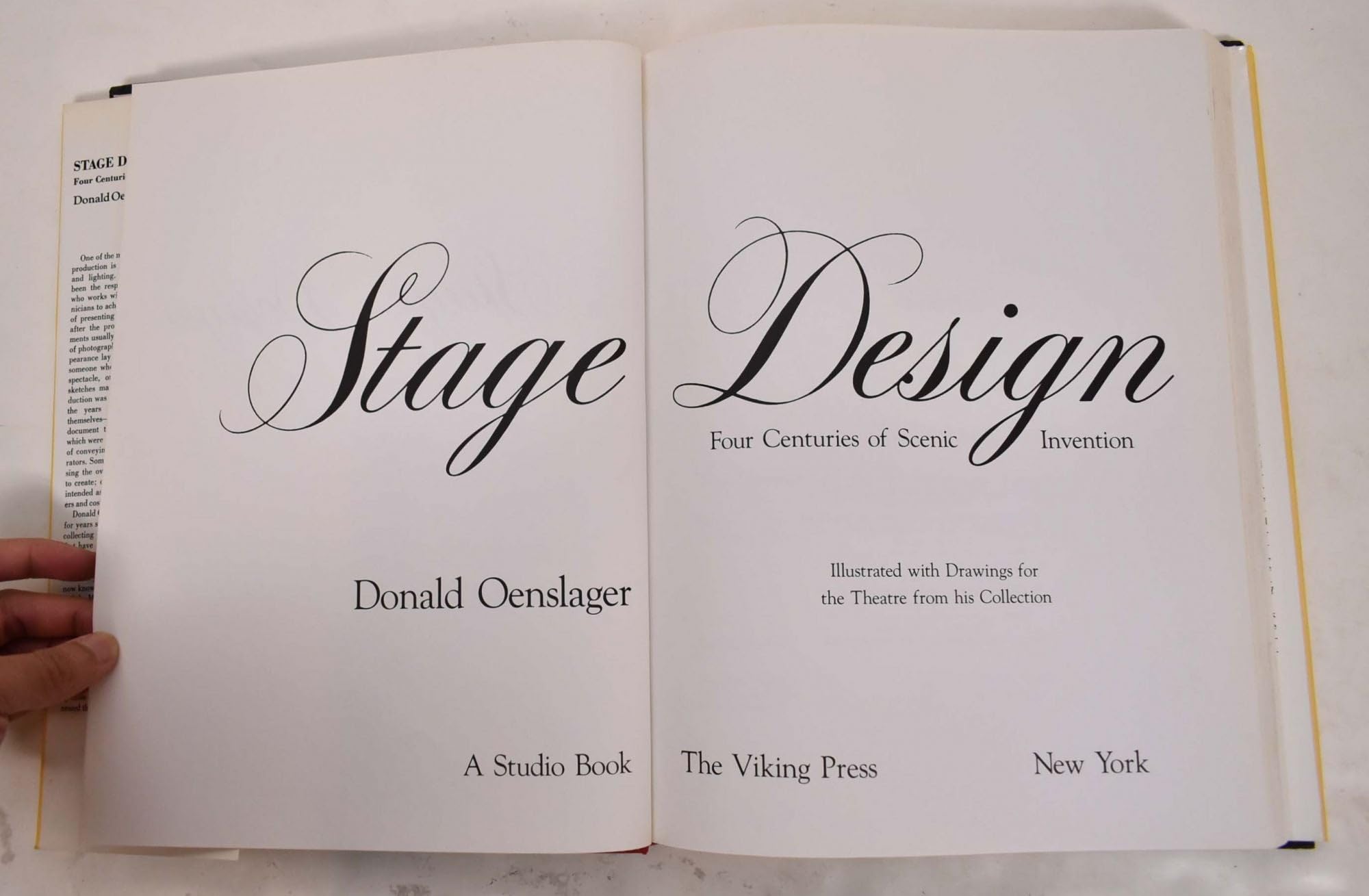 Stage Design: Four Centuries of Scenic Invention,Used