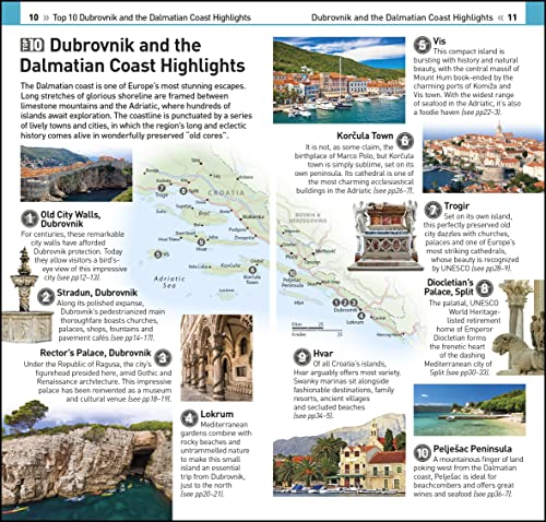 Top 10 Dubrovnik and the Dalmatian Coast (Pocket Travel Guide),Used