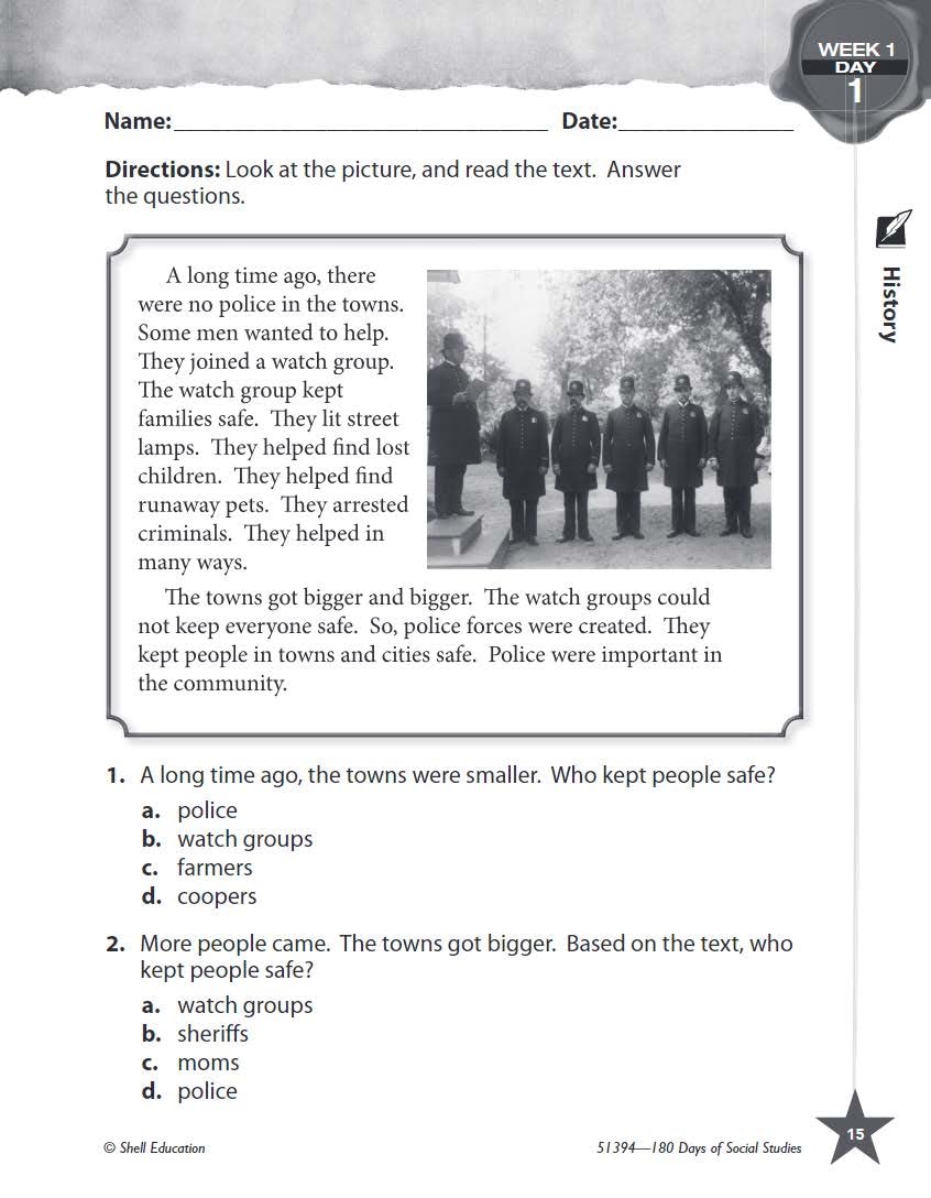 180 Days: Social Studies for 2nd Grade Practice Workbook for Classroom and Home, Cool and Fun Practice Created by Teachers (180 ,Used