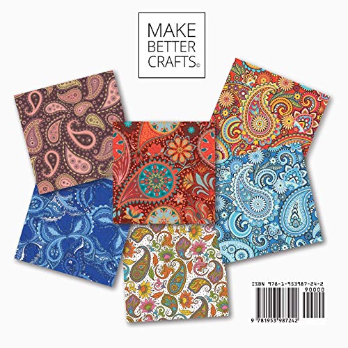 Perfect Paisley Design Scrapbook Paper: 8x8 Paisley Pattern Designer Paper for Decorative Art, DIY Projects, Homemade Crafts, Cu,Used