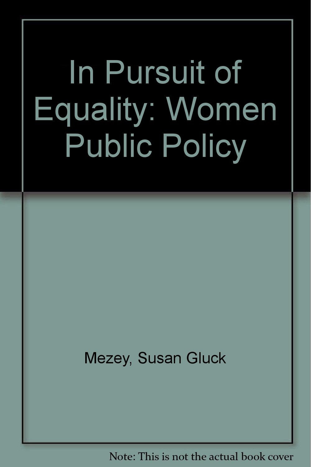 In Pursuit of Equality: Women Public Policy,Used
