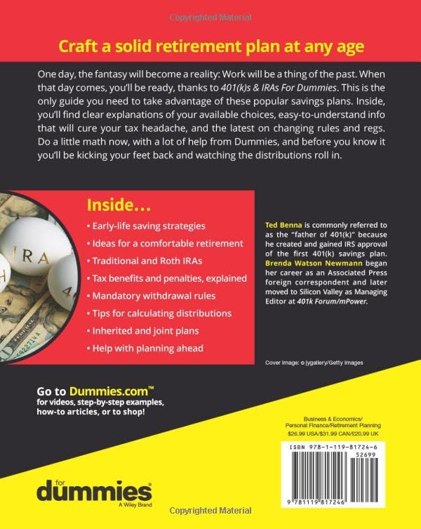 401(k)s & IRAs For Dummies (For Dummies (Business & Personal Finance)),Used