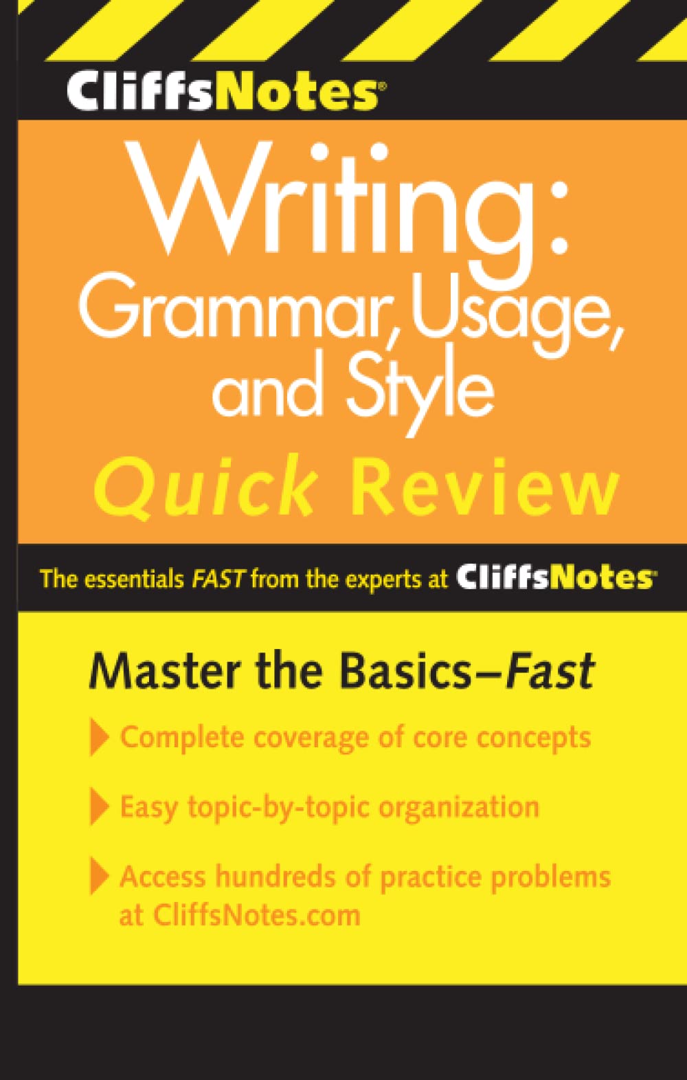 Cliffsnotes Writing: Grammar, Usage, And Style Quick Review: 3Rd Edition,Used