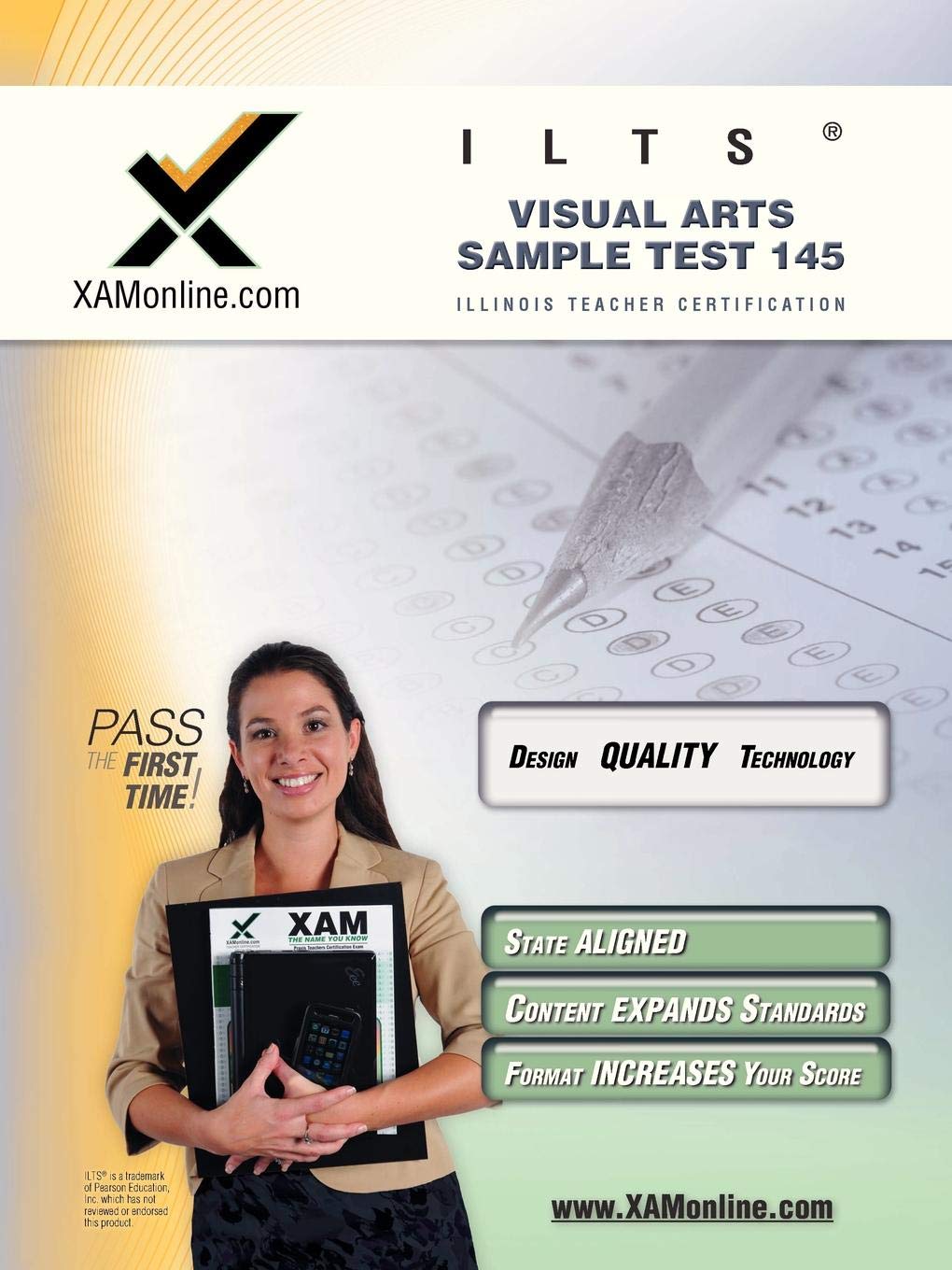 ILTS Visual Arts Sample Test 145 Teacher Certification Test Prep Study Guide,Used