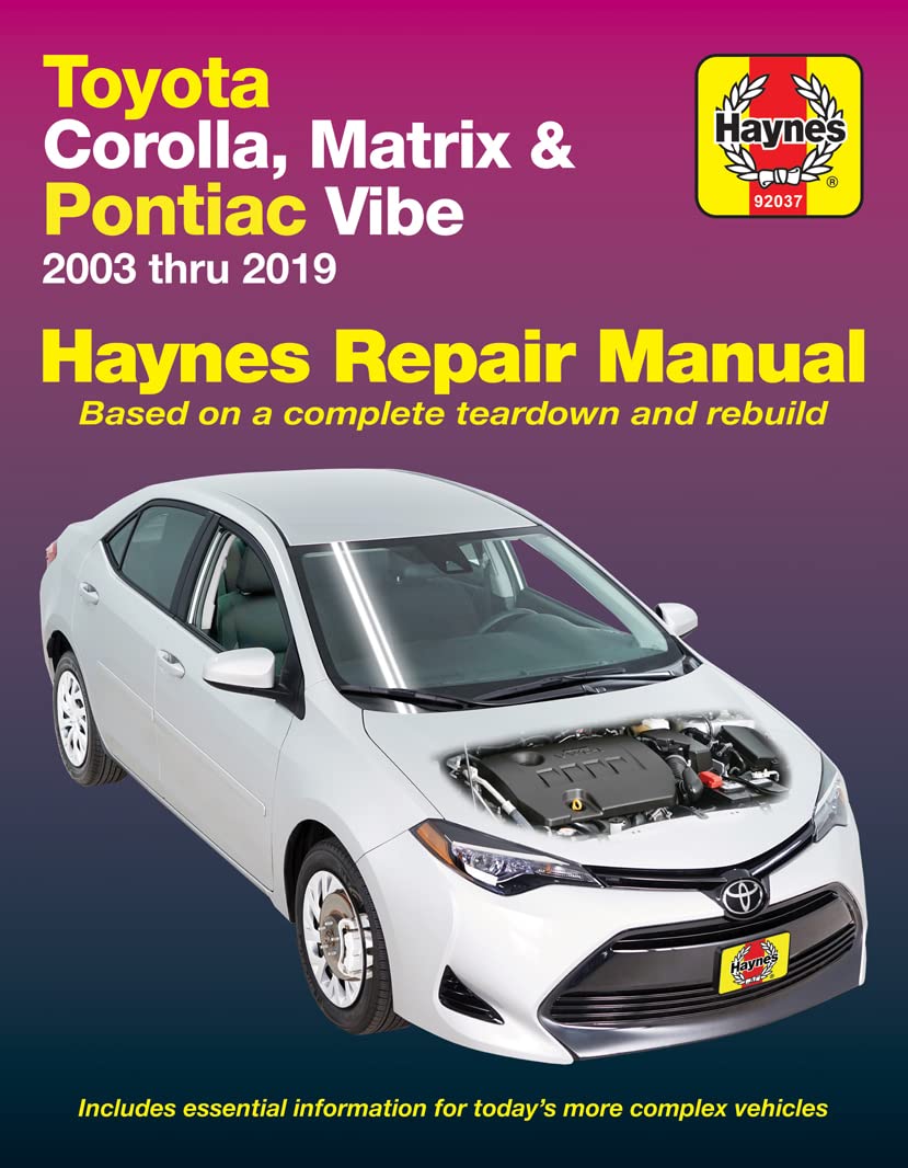 Toyota Corolla (0319) & Matrix (0314) & Pontiac Vibe (0310) Haynes Repair Man,Used