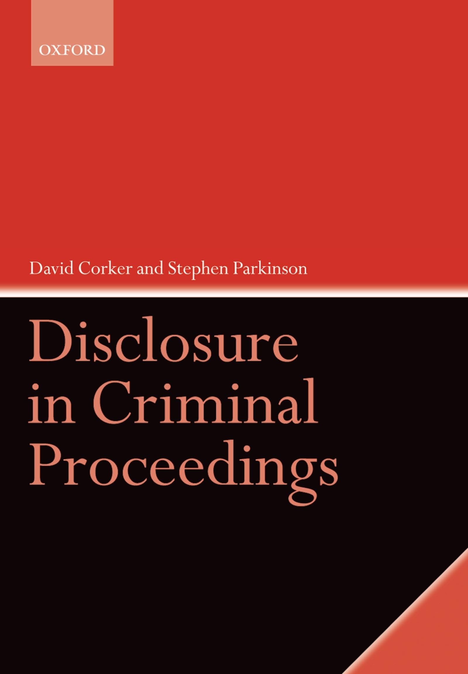Disclosure In Criminal Proceedings