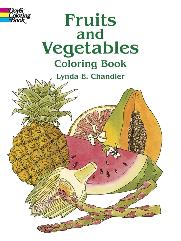 Fruits And Vegetables Coloring Book,New