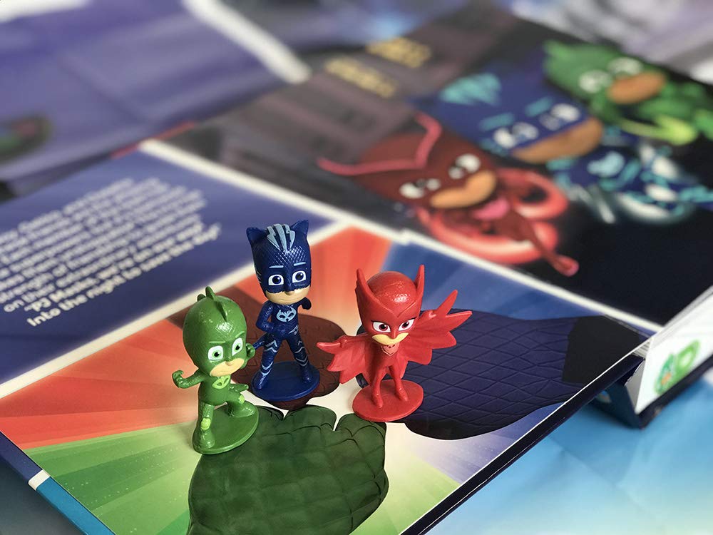 Pj Masks My Busy Books Storybook, 10 Figurines, Playmat,Used
