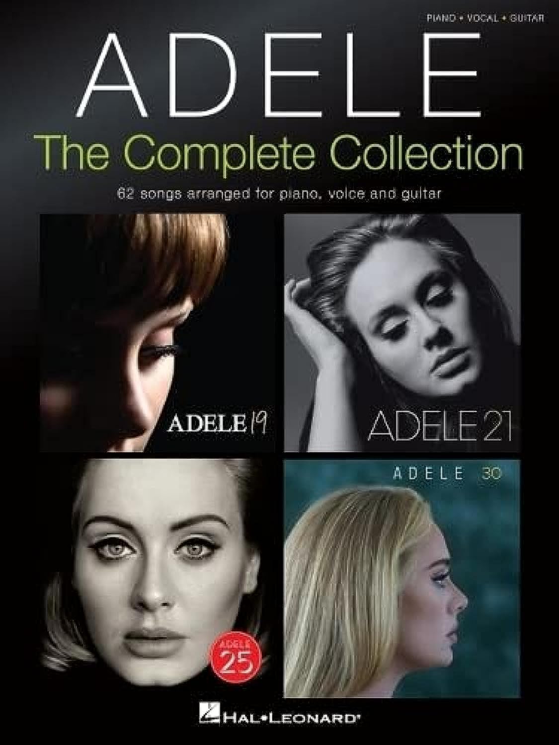 Adele: The Complete Collection 62 Songs for Piano, Voice and Guitar Sheet Music with Chords and Lyrics Ultimate Songbook Feat,New