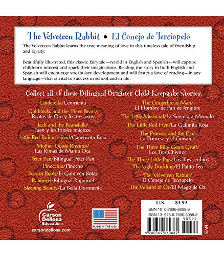 The Velveteen Rabbit  El Conejo de Terciopelo (Keepsake Stories, Bilingual),New