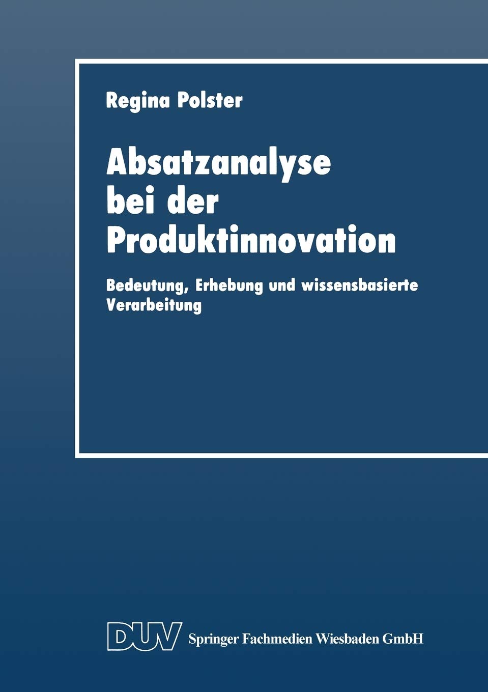 Absatzanalyse bei der Produktinnovation: Bedeutung, Erhebung und wissensbasierte Verarbeitung (DUV Wirtschaftswissenschaft) (Ger,Used