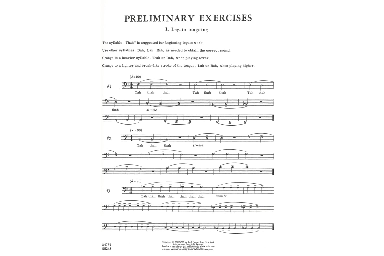Studies in Legato for Trombone,Used