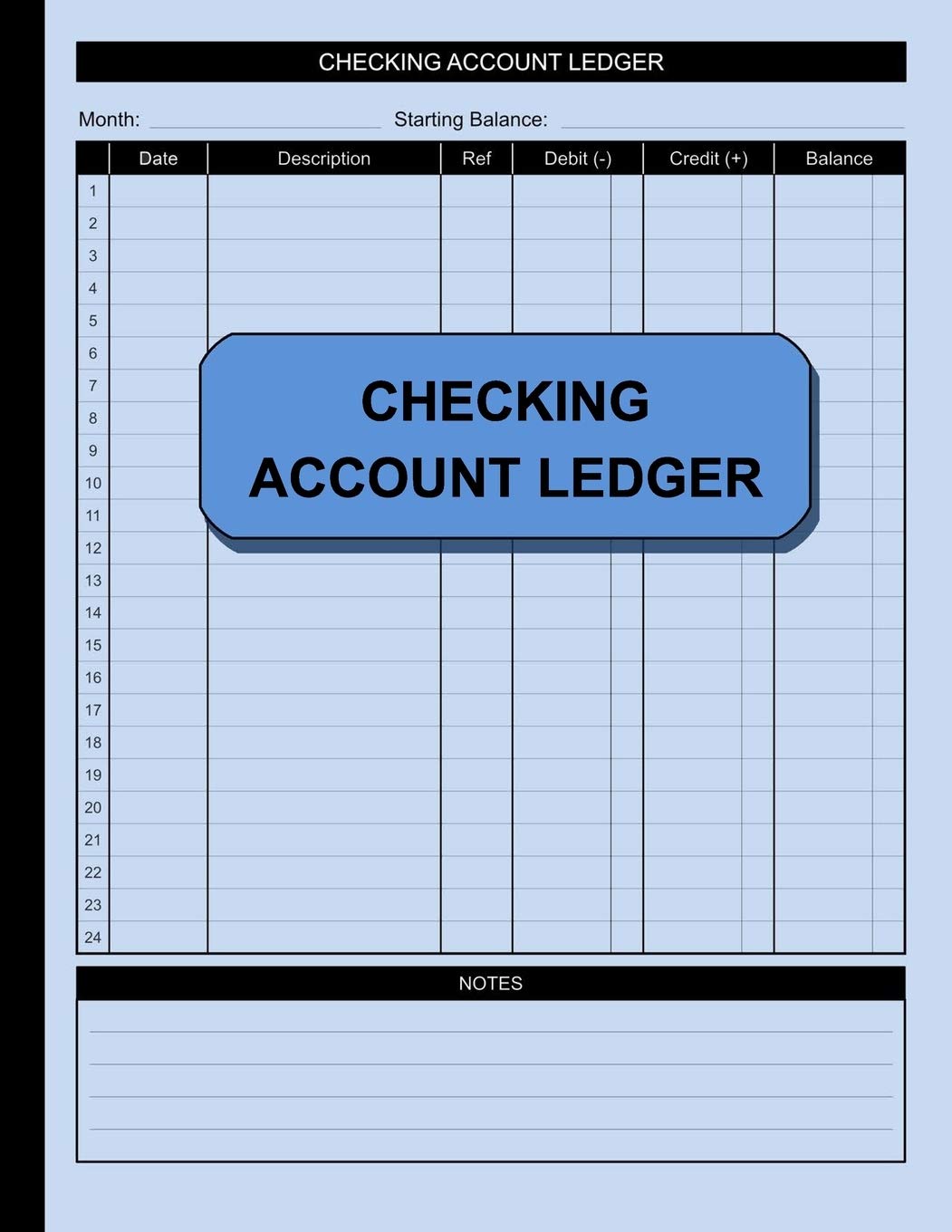 Checking Account Ledger: Check and Debit Card Register 100 Pages 2,400 Entry Lines Total: Size = 8.5 x 11 Inches,New