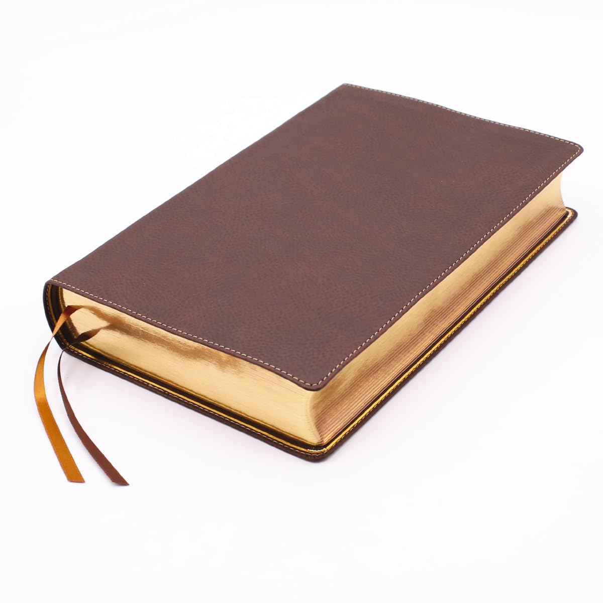 NASB, SingleColumn Reference Bible, Wide Margin, Leathersoft, Brown, 1995 Text, Comfort Print,Used