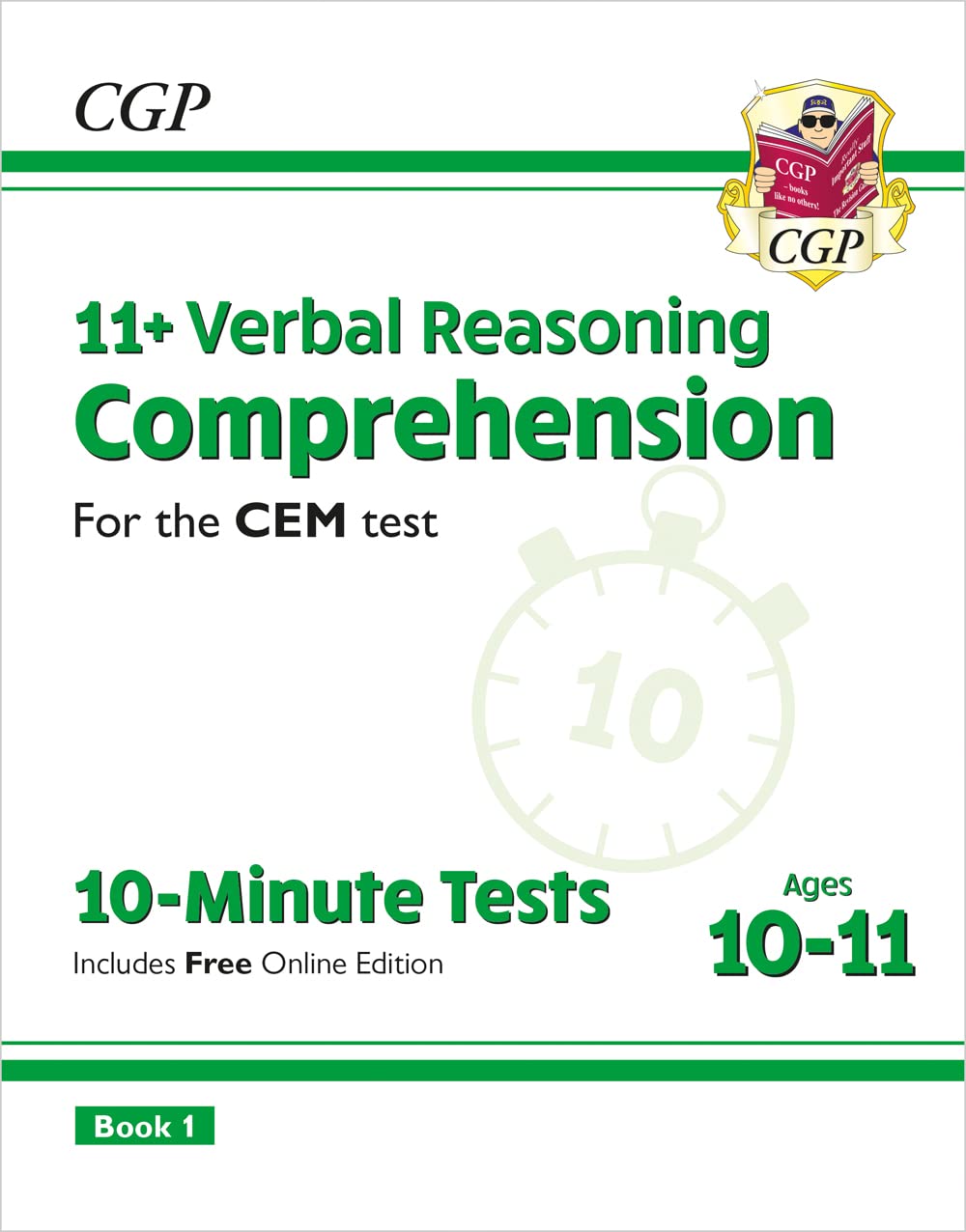 New 11+ CEM 10Minute Tests: Comprehension Ages 1011 Book 1 (with Online Edition) (CGP 11+ CEM),Used