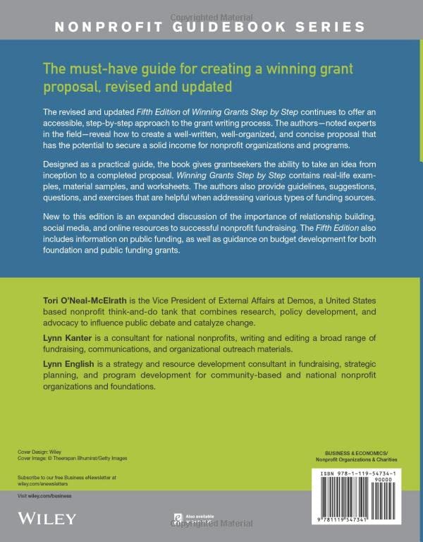 Winning Grants Step by Step: The Complete Workbook for Planning, Developing, and Writing Successful Proposals (The JosseyBass N,Used