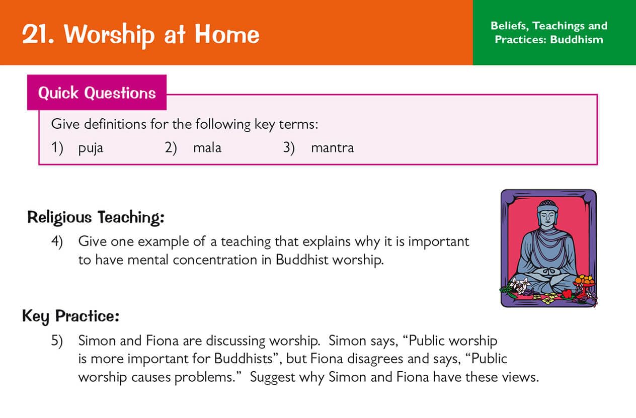 New 91 GCSE AQA A Religious Studies: Christianity & Buddhism Revision Question Cards: perfect for catchup and the 2022 and 202,Used