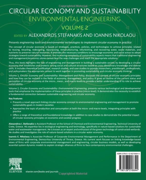 Circular Economy and Sustainability: Volume 2: Environmental Engineering,Used