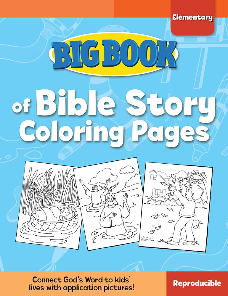 Big Book of Bible Story Coloring Pages for Elementary Kids (Big Books),Used
