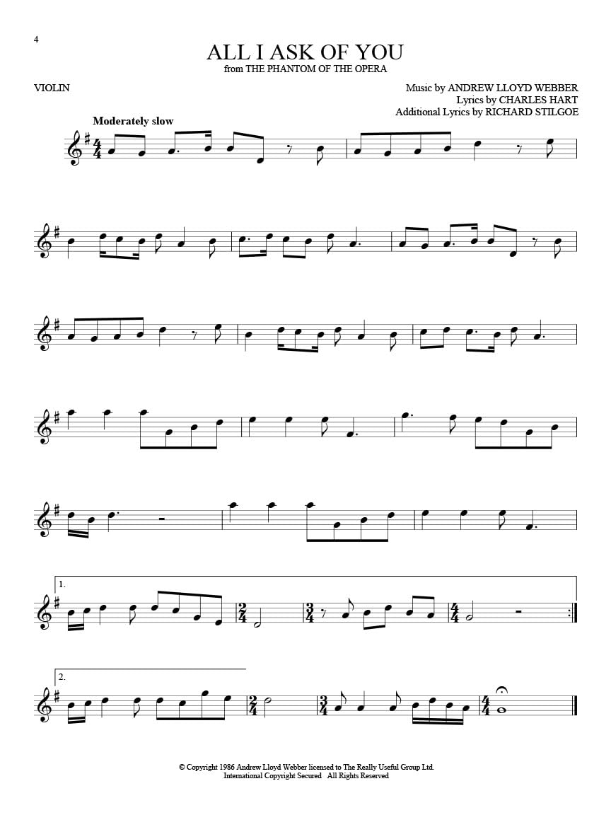 101 Broadway Songs for Violin,Used