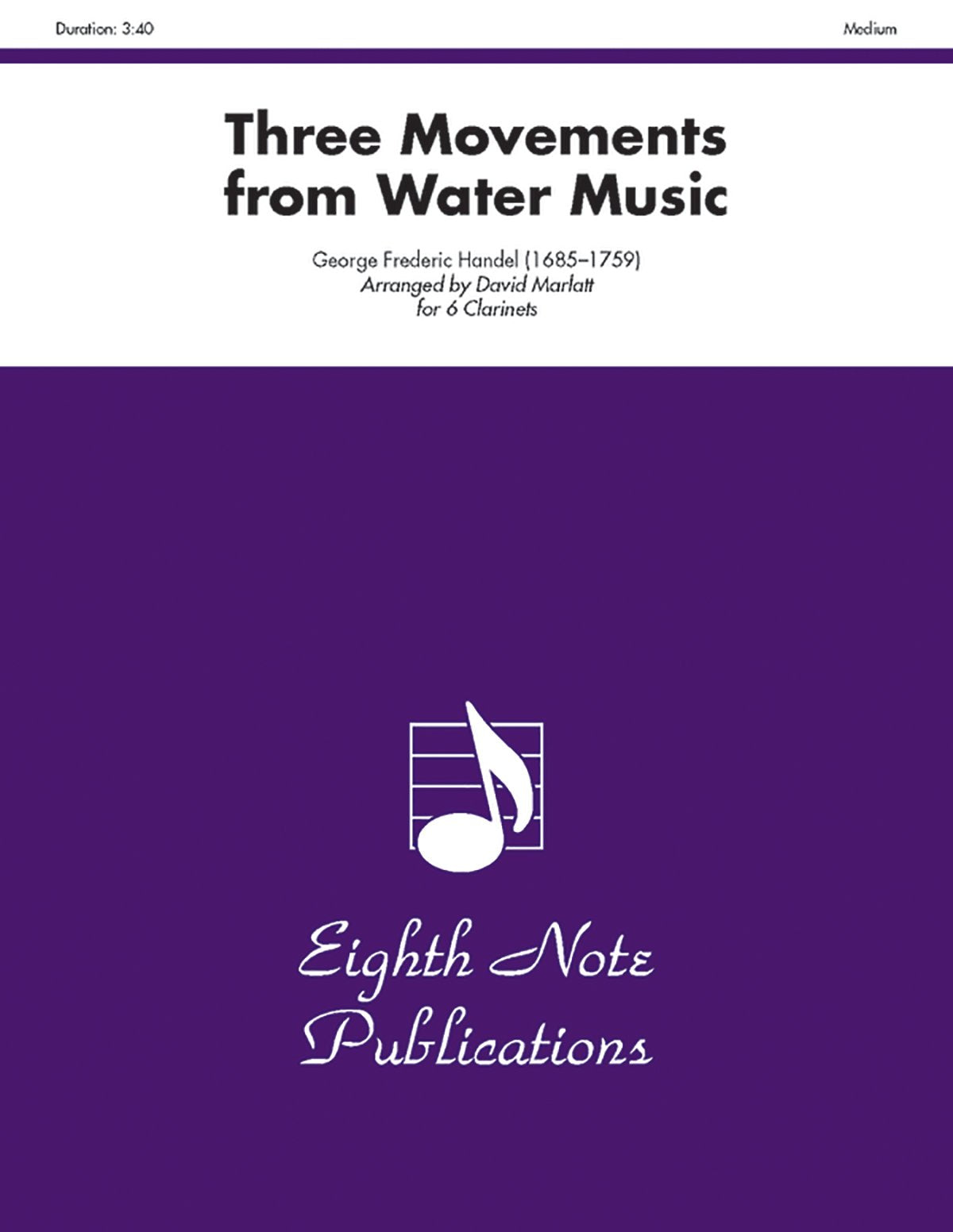 Three Movements (From Water Music): Score & Parts (Eighth Note Publications),Used