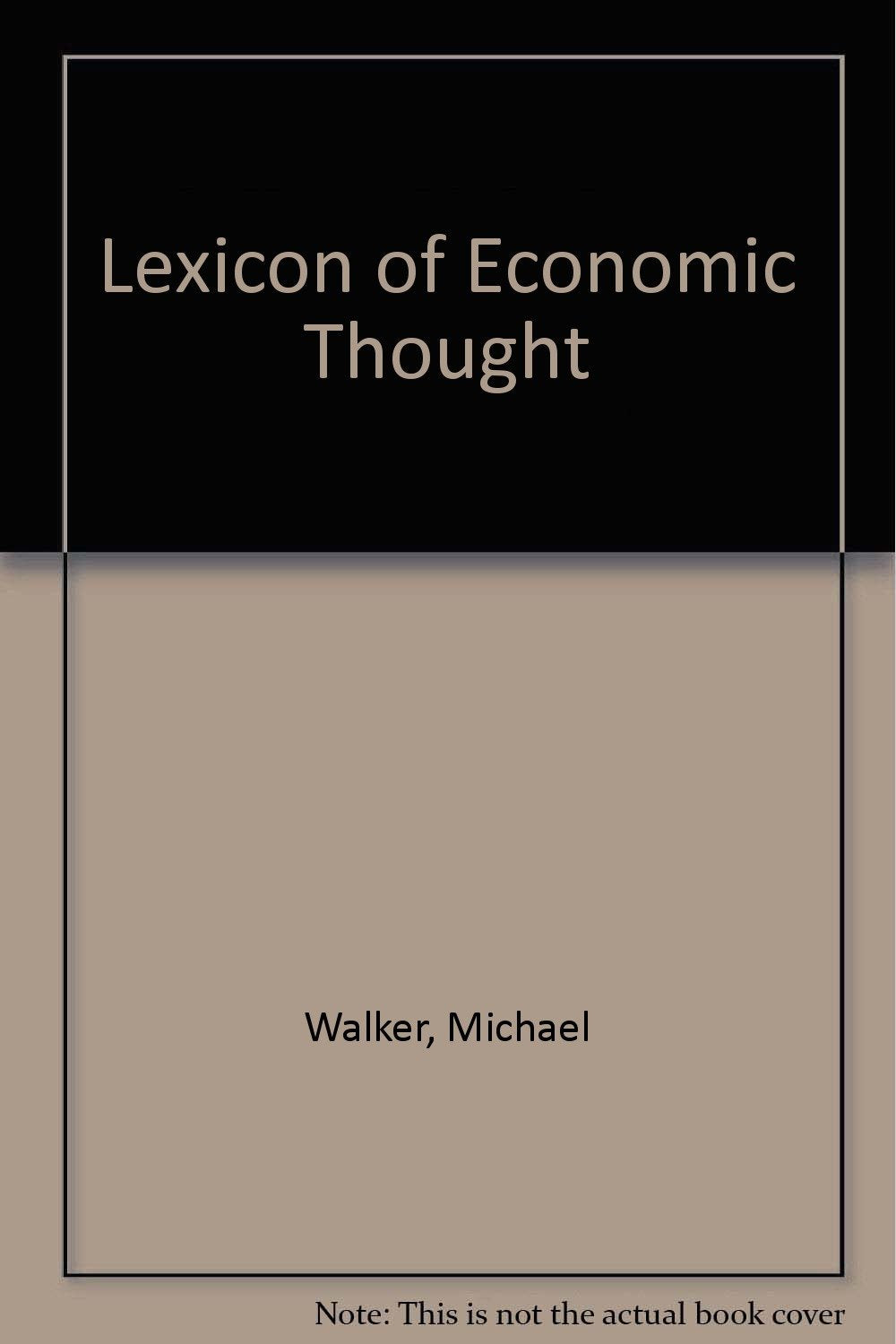 Lexicon Of Economic Thought,Used