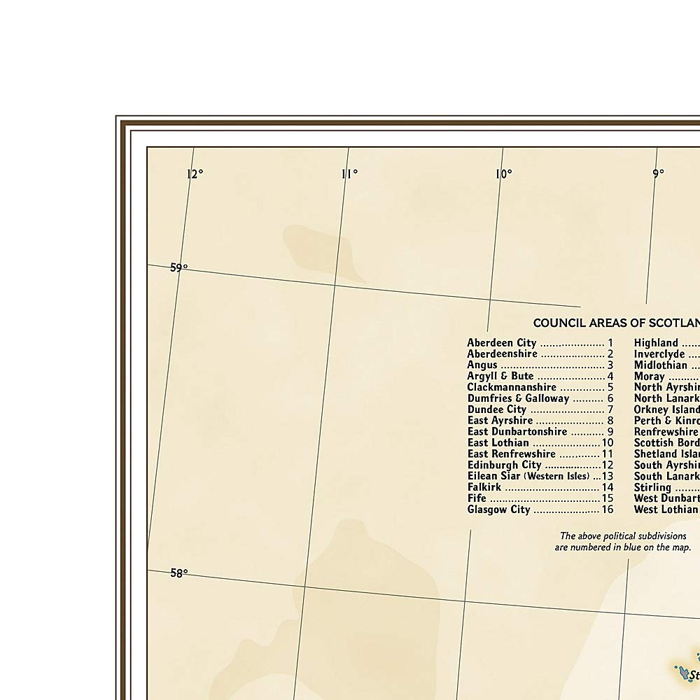 National Geographic: Britain and Ireland Executive Wall Map (23.5 x 30.25 inches) (National Geographic Reference Map),Used