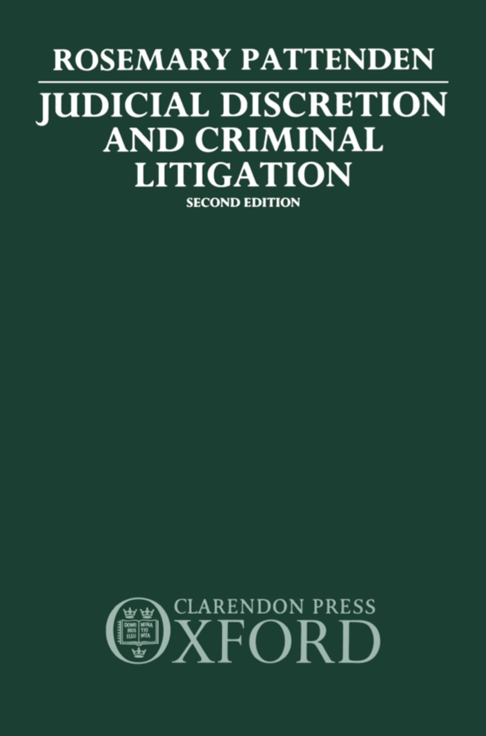Judicial Discretion and Criminal Litigation,Used