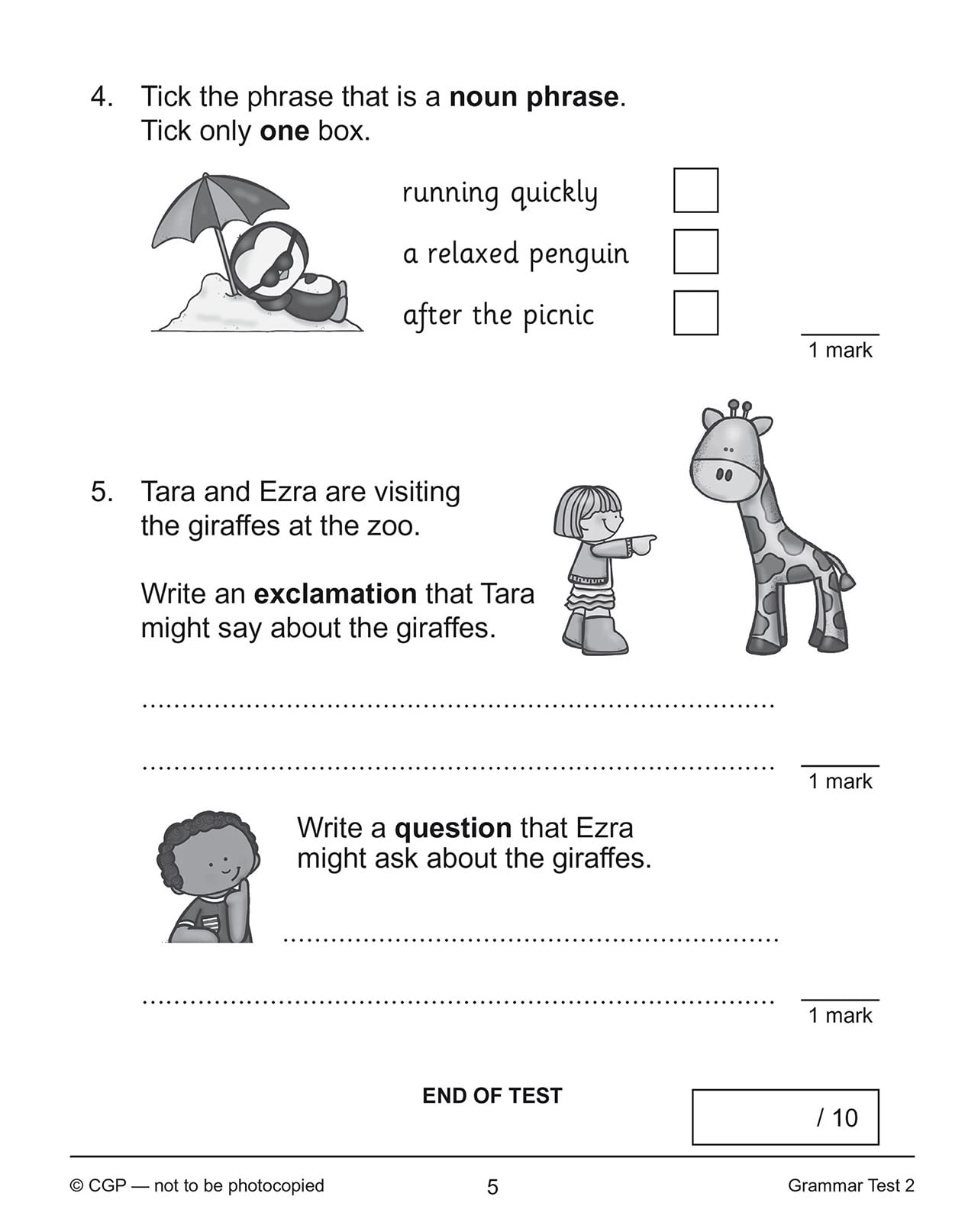 New KS1 English 10Minute Tests: Grammar, Punctuation & Spelling Year 2: perfect for catching up at home (CGP KS1 English),Used