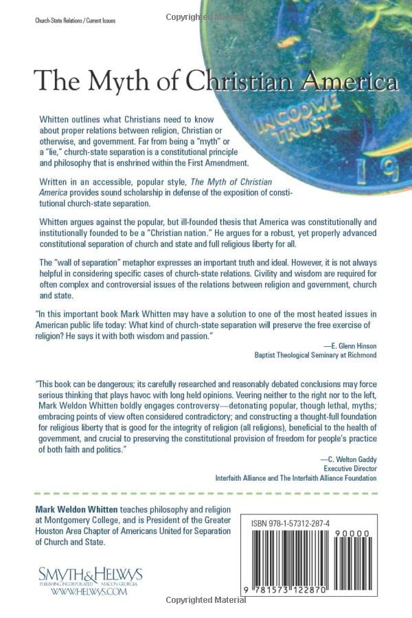 The Myth of Christian America: What You Need to Know about the Separation of Church and State,Used