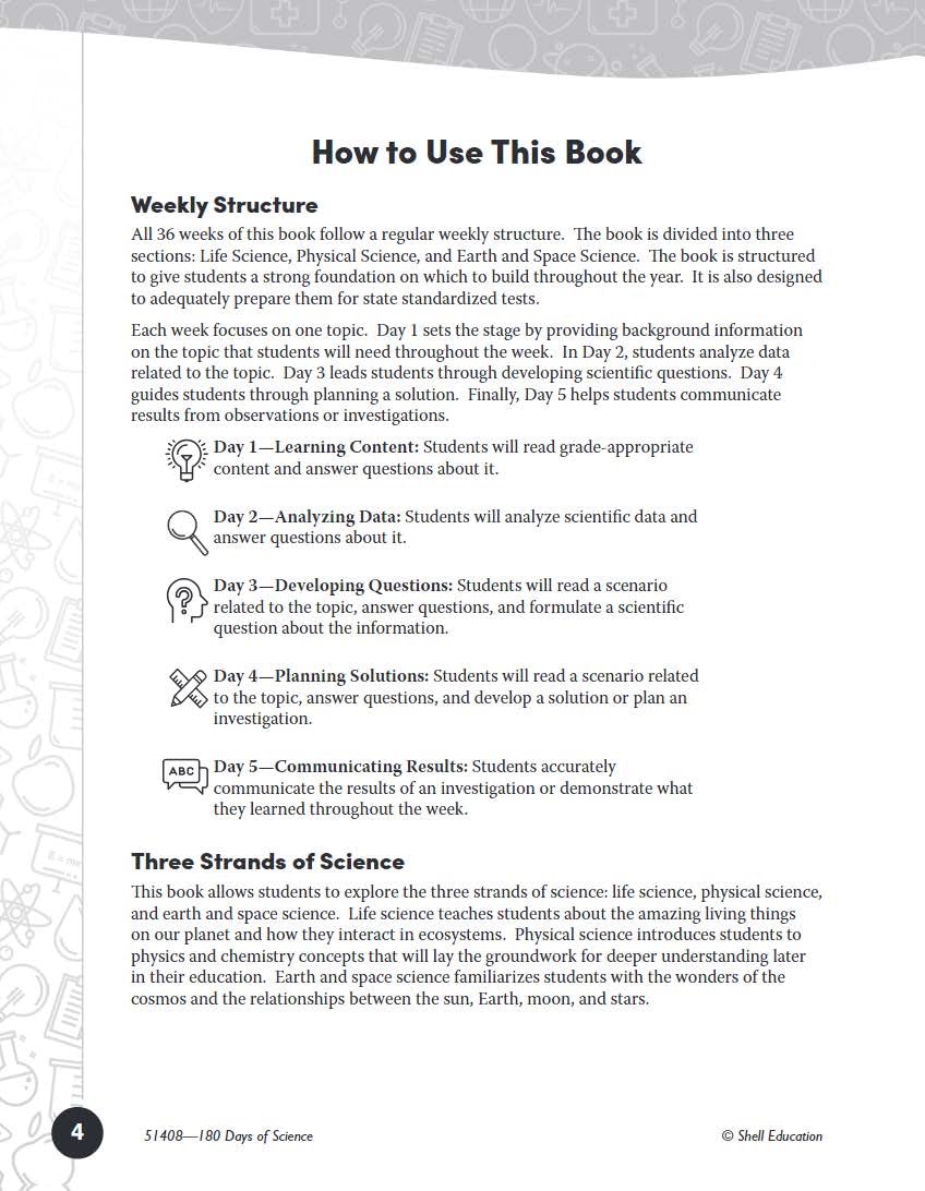 180 Days: Science, Earth and Space Science for 2nd Grade Practice Workbook for Classroom and Home, Cool and Fun Practice Created,New