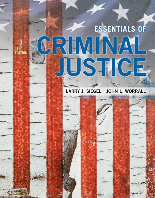 Essentials of Criminal Justice,Used