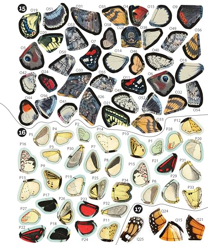 Brain Games  Sticker by Number  Vintage: Butterflies (28 Images to Sticker),Used