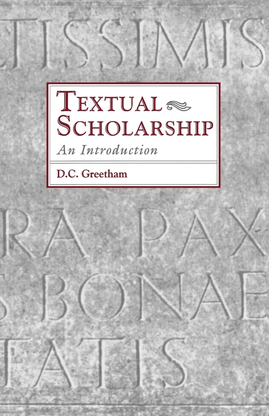 Textual Scholarship: An Introduction (Garland Reference Library of the Humanities, 1417),Used