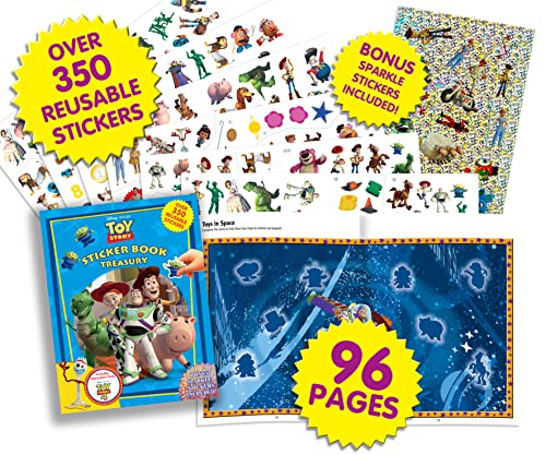Disney / Pixar Toy Story Sticker Book Treasury Activity Books for kids, 350 reusable stickers, 96 pages of fun,Used