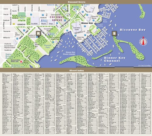 StreetSmart Miami Map by VanDam: Miami Beach & Gold Coast Laminated pocket size City Street & Freeway Map to Miami and Dade Co,Used