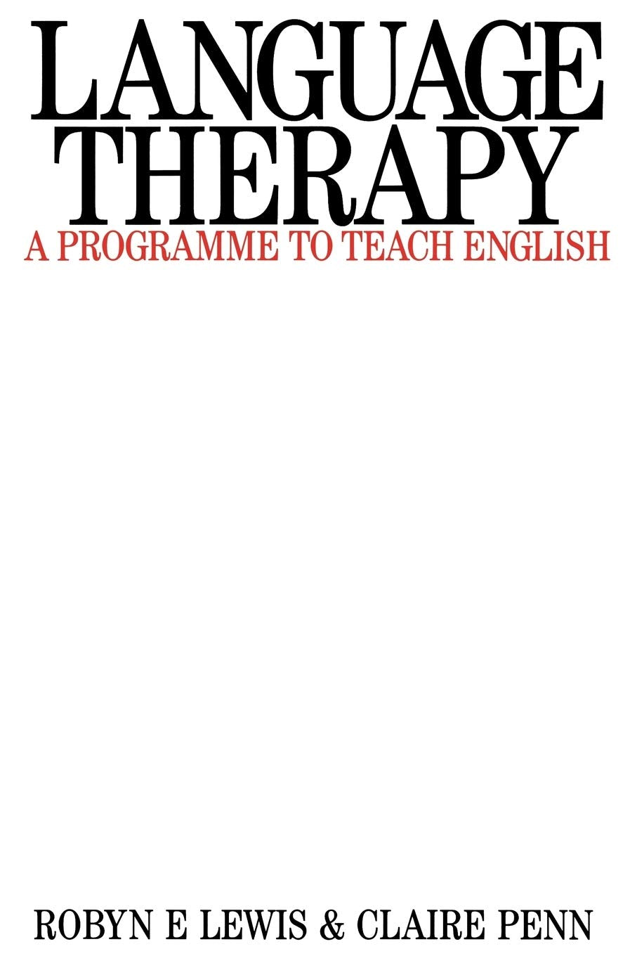 Language Therapy: A Programme to Teach English,Used