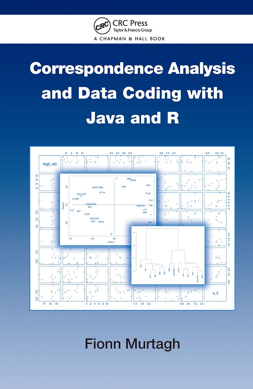 Correspondence Analysis And Data Coding With Java And R (Chapman & Hall/Crc Computer Science & Data Analysis)