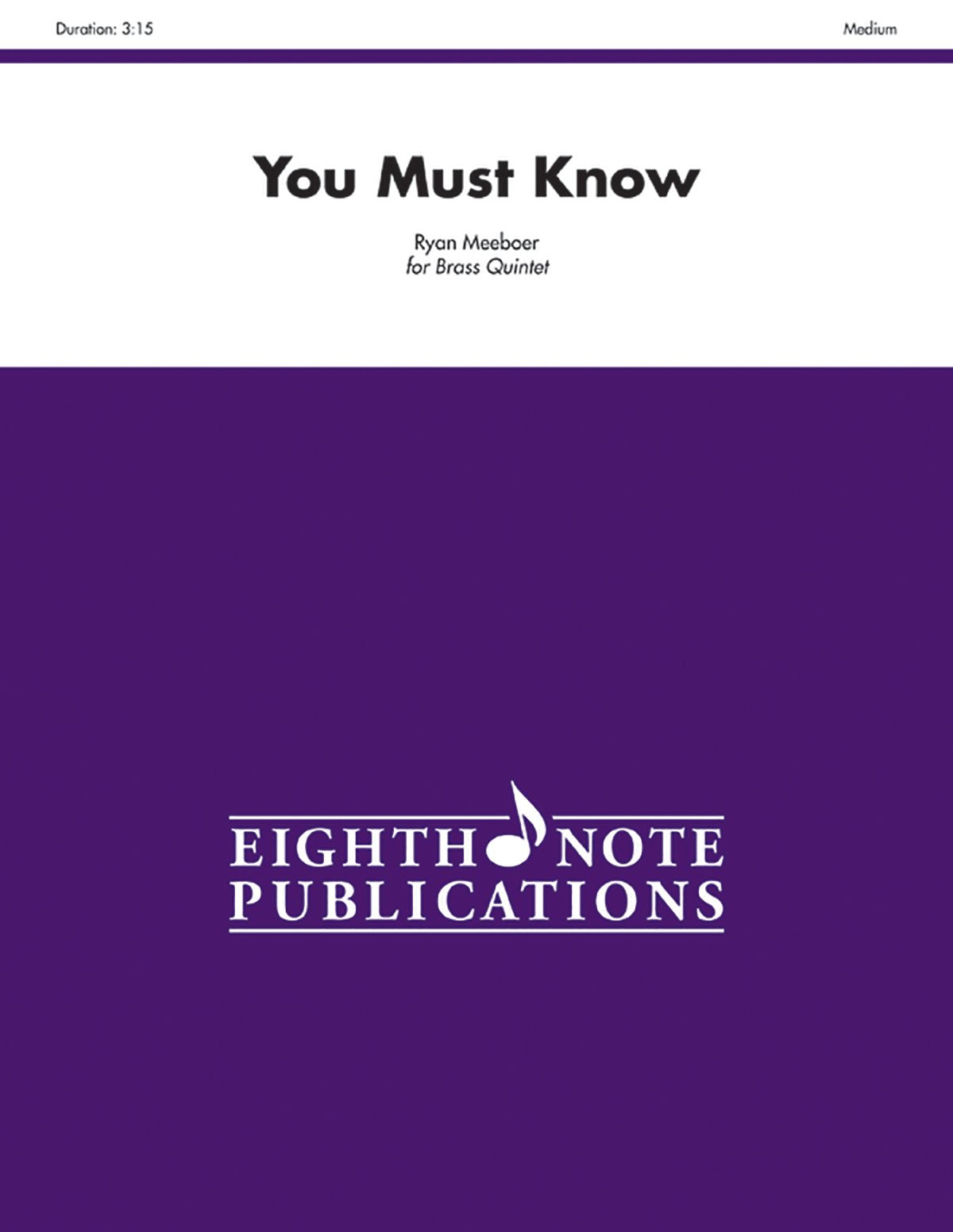 You Must Know For Brass Quintet: Score & Parts (Eighth Note Publications),Used