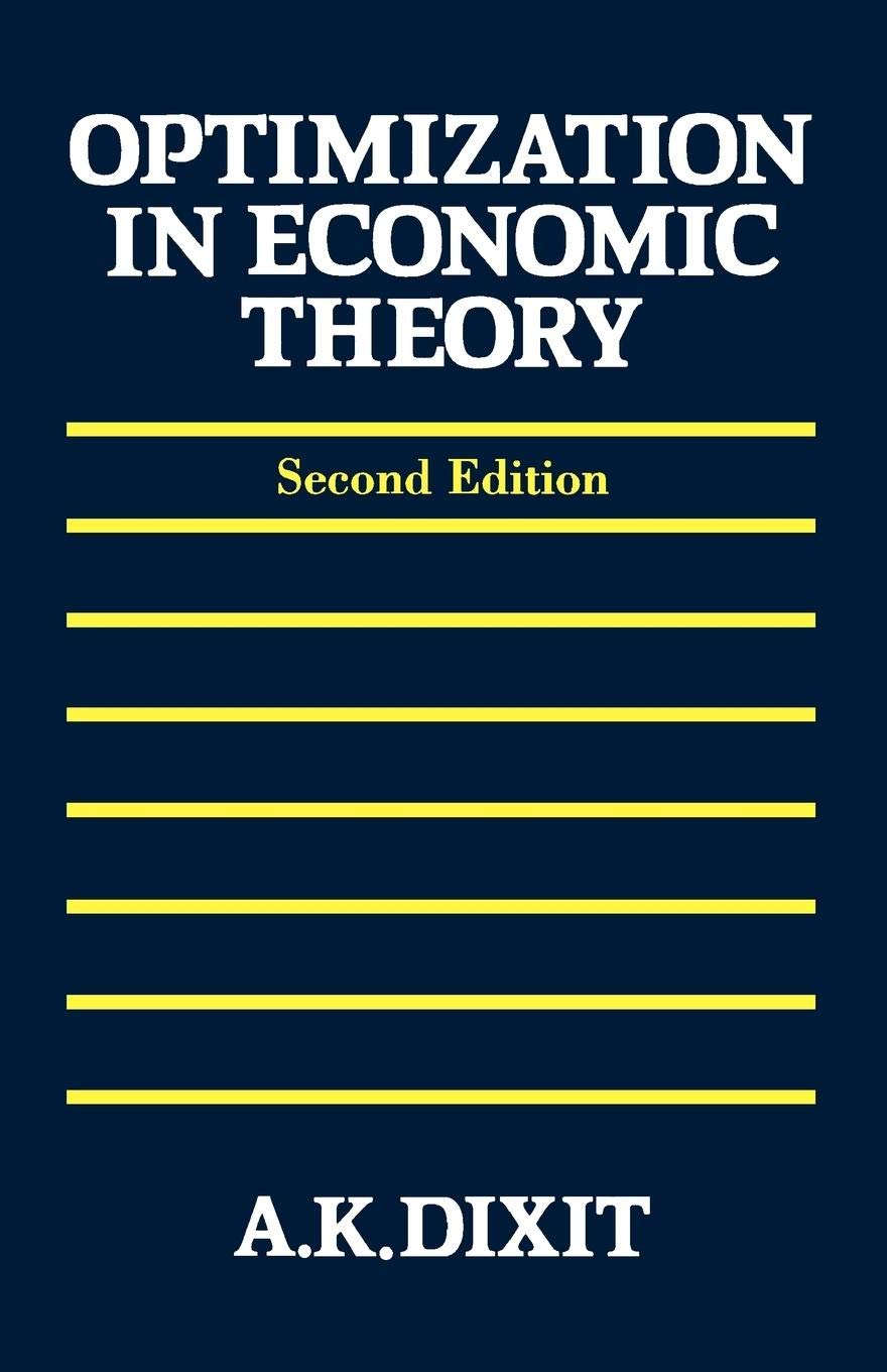 Optimization In Economic Theory,New