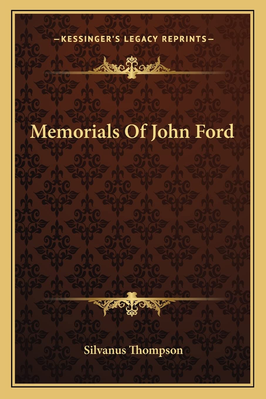 Memorials Of John Ford,Used