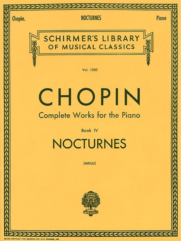 Nocturnes: Schirmer Library of Classics Volume 1550 Piano Solo,New