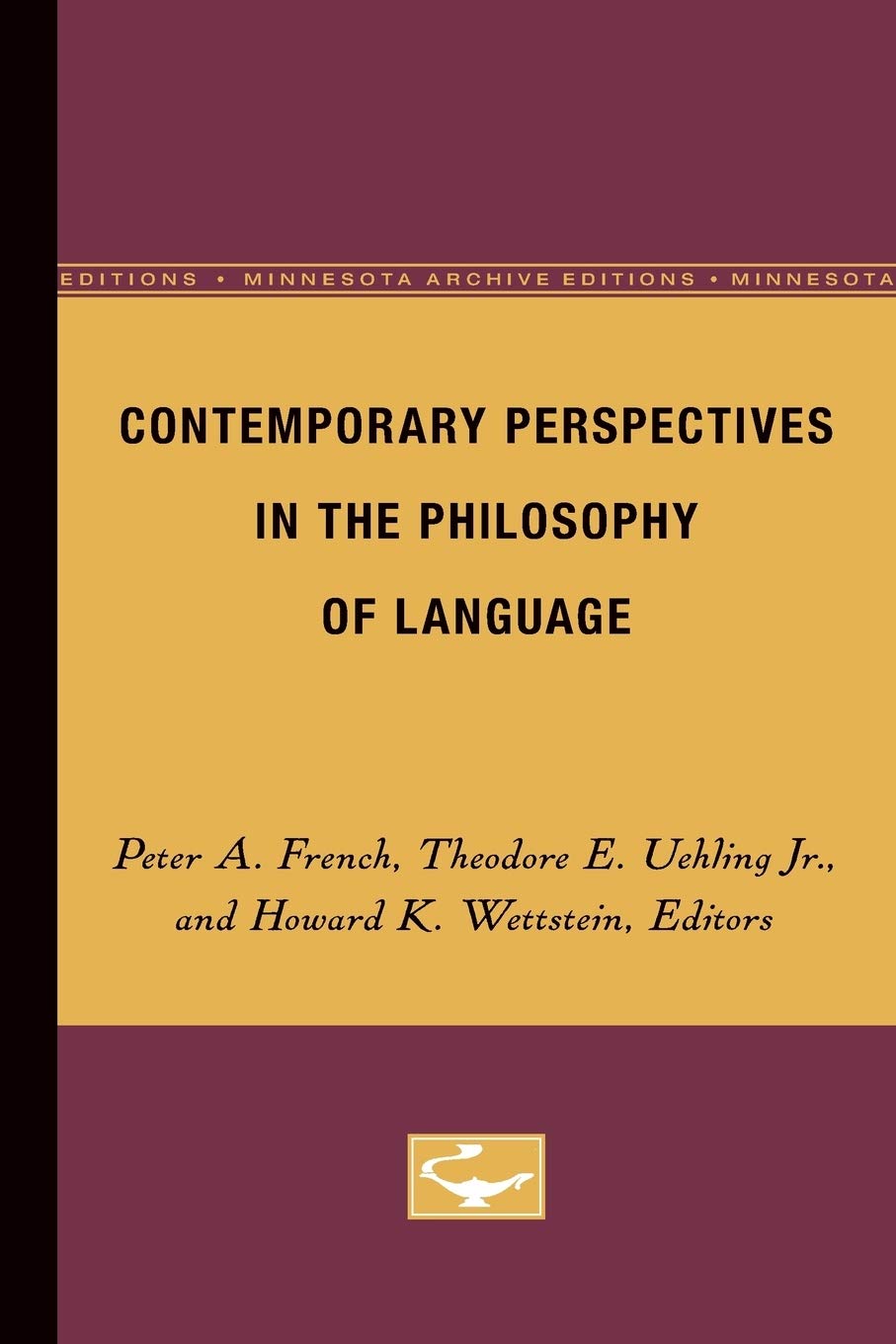 Contemporary Perspectives In The Philosophy Of Language (Minnesota Archive Editions),Used