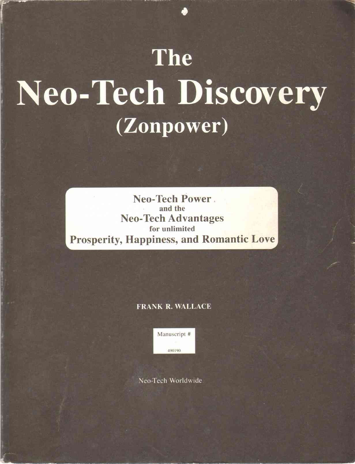 NeoTech Manuscript for Zonpower: The Entelechy of Prosperity and Happiness,Used