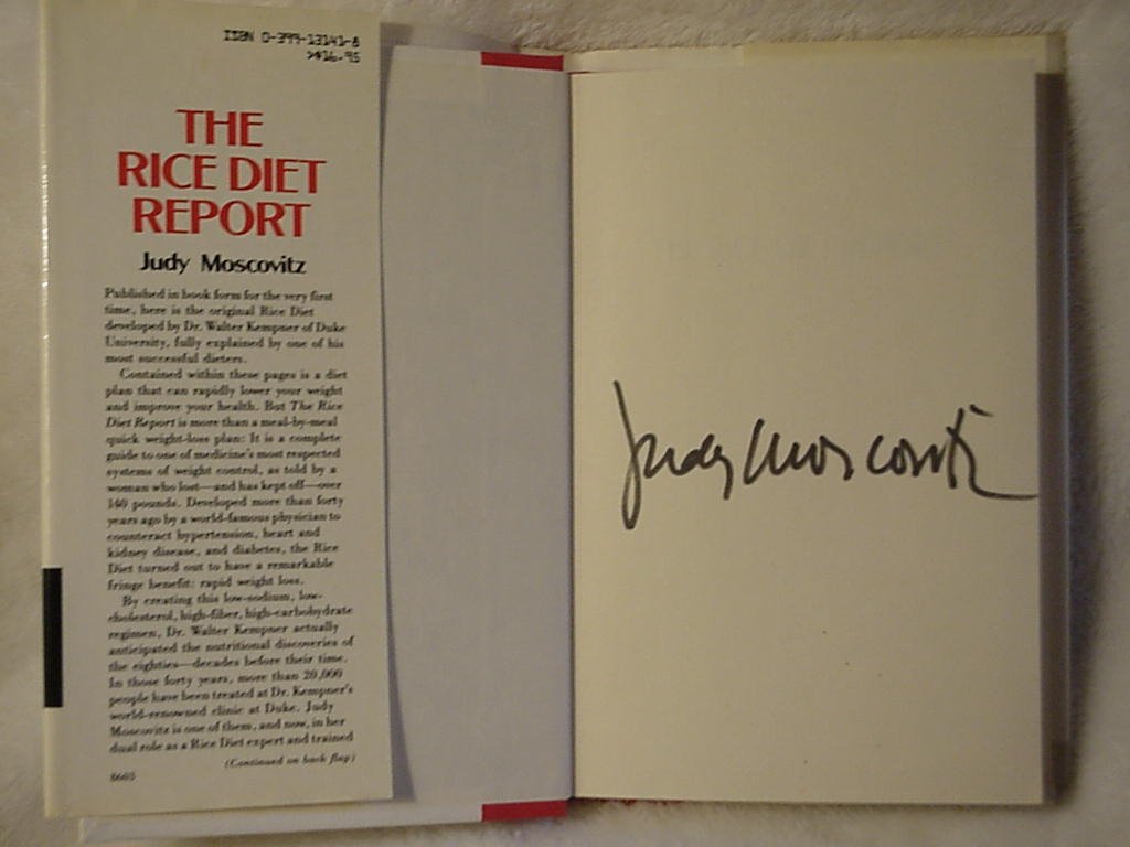 The Rice Diet Report: How I Lost Up To 12 Pounds A Week On The Worldfamous Weightloss Plan,Used