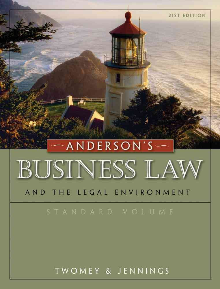 Anderson's Business Law And The Legal Environment,Used