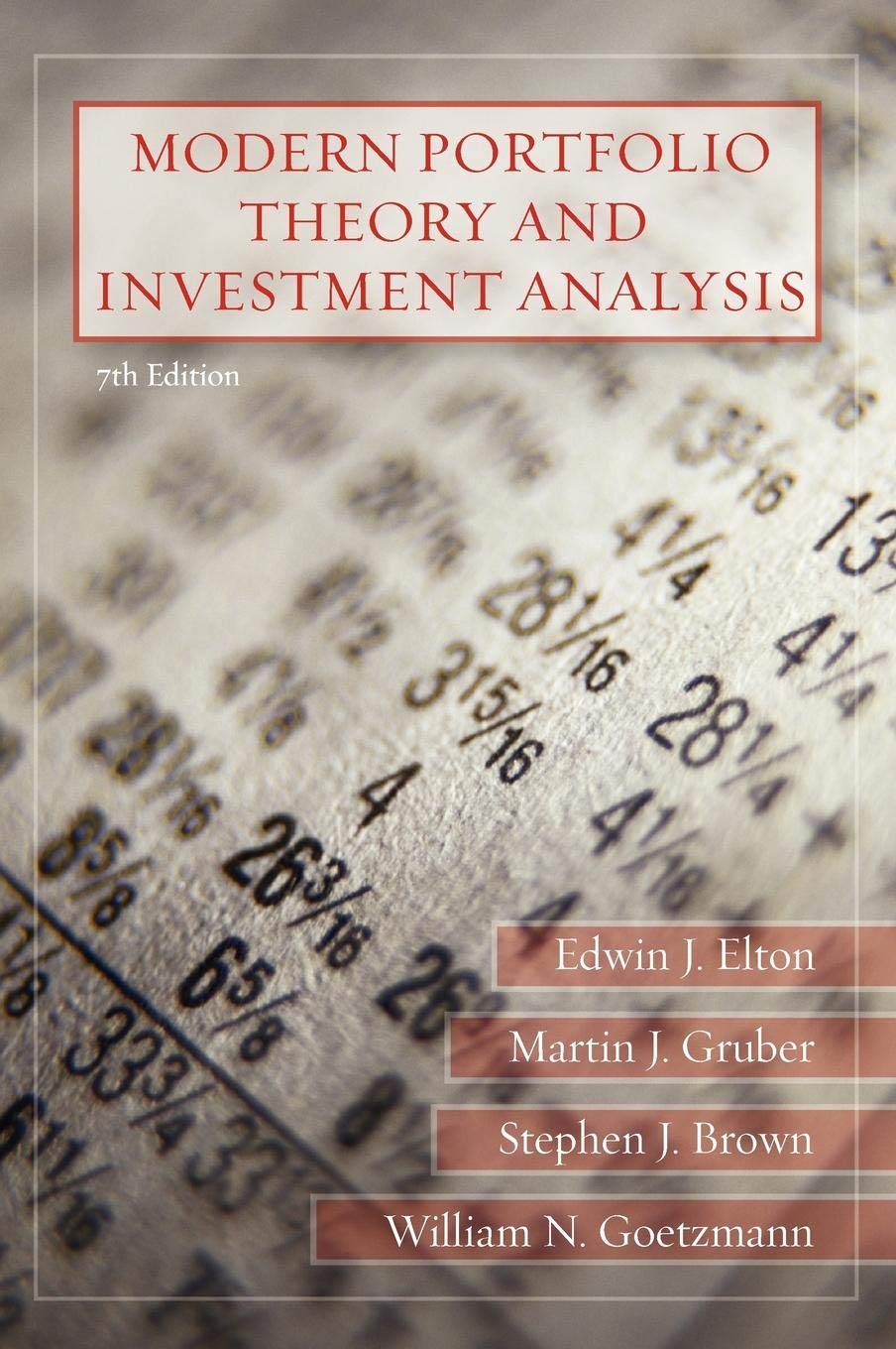 Modern Portfolio Theory and Investment Analysis,Used